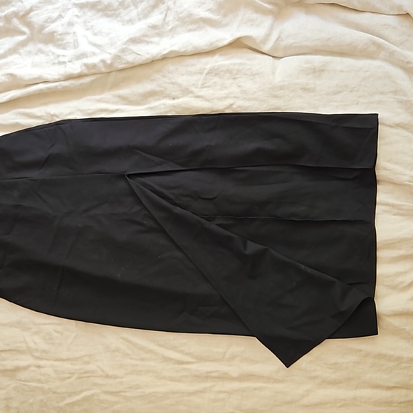Black Zara Dress. Thigh high side slit. NWOT. US Medium. Spaghetti straps. - Picture 2 of 3